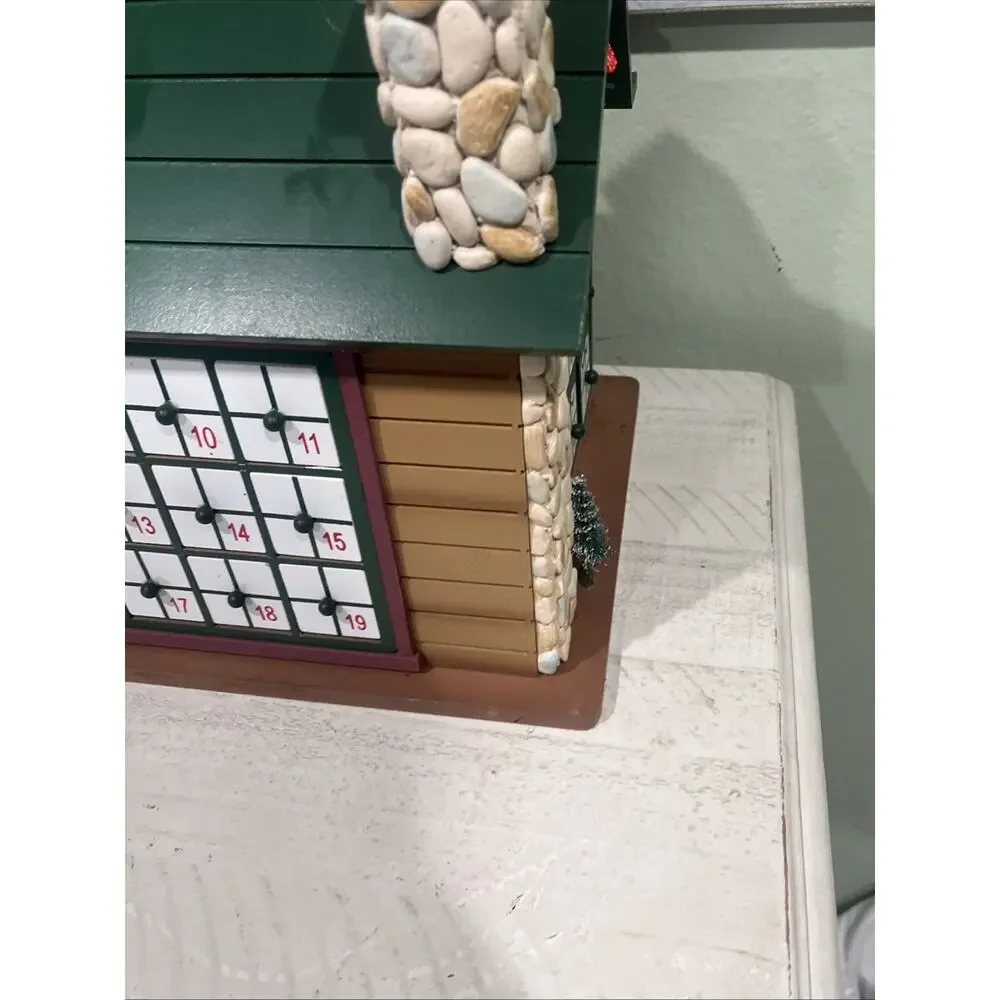 Wooden House Advent Calendar, Christmas Theme Plow And Hearth 24 Wooden Figurine